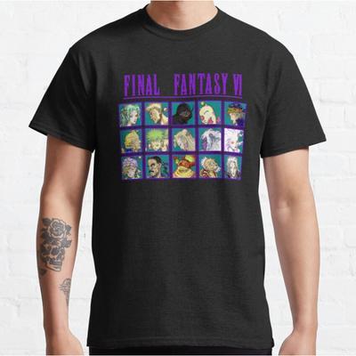 Final Fantasy Heroes Gift T Shirt for RPG Gamer 100 Cotton Printed Tee Mens Short Sleeve Graphic Clothes All Size Tops S6XL