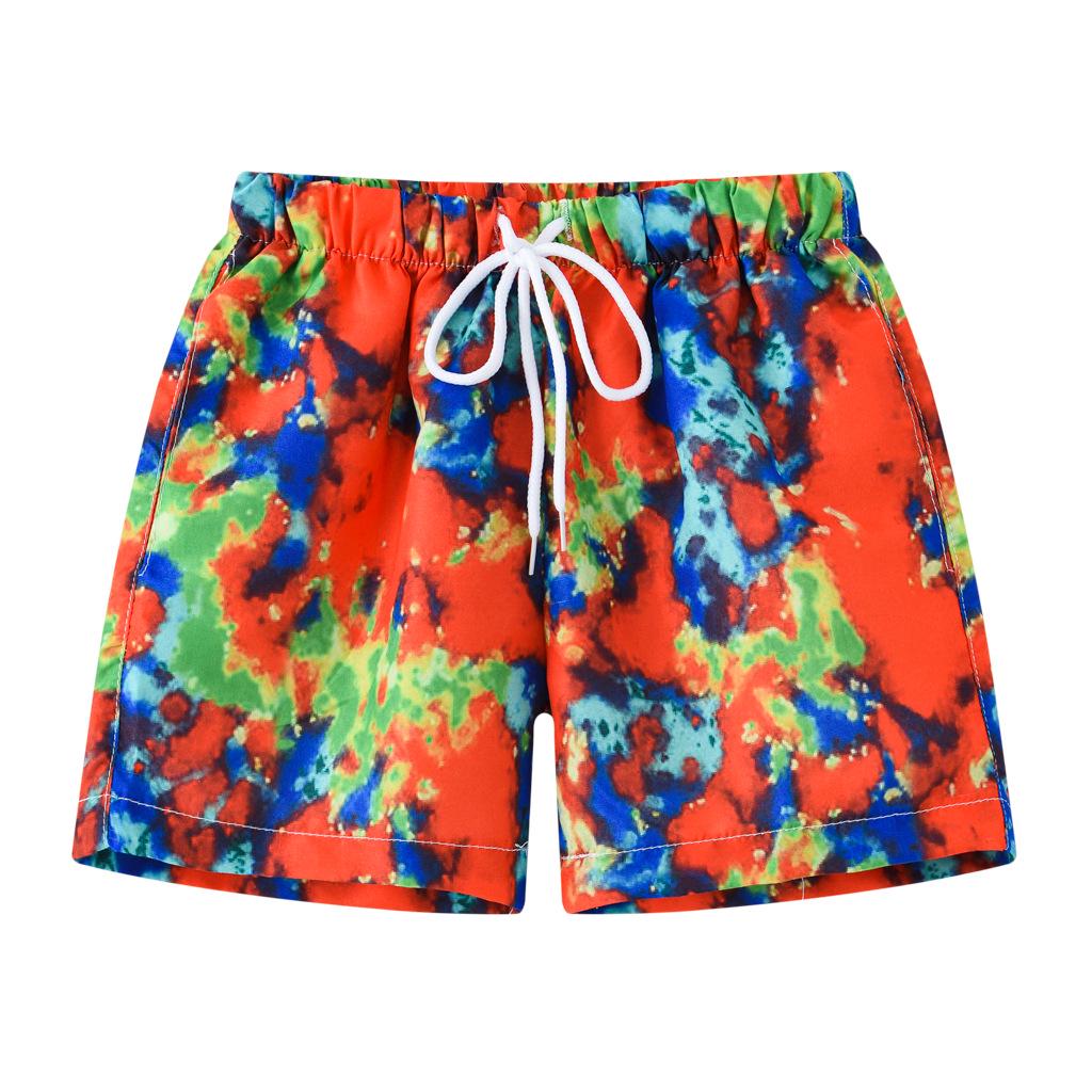 Sommer Kinder Cartoon-Print Badeshorts - Elastischer Bund Strand- & Sportbadehosen