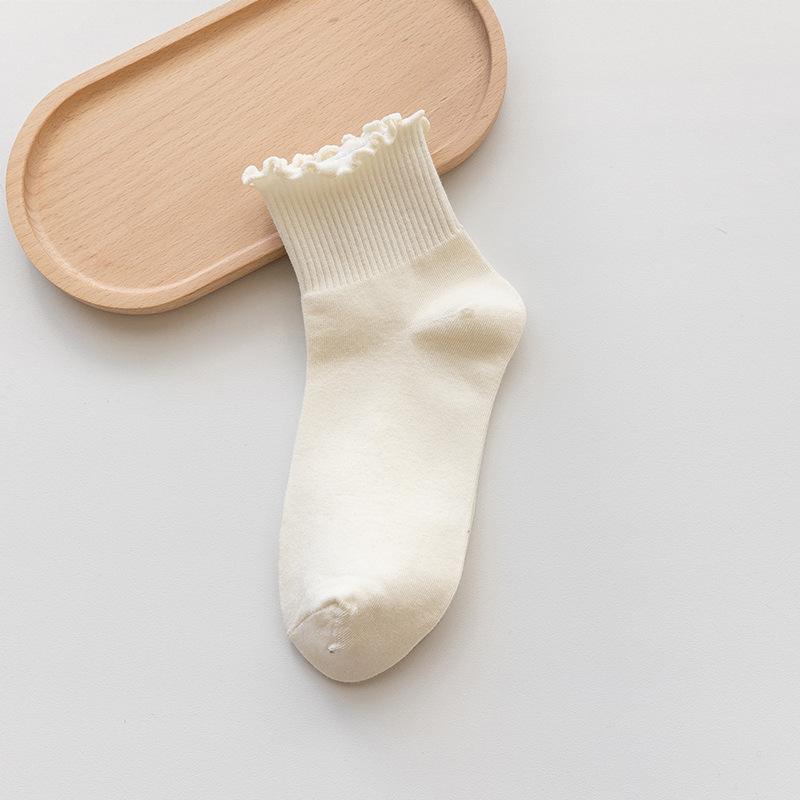 Socks Women's Mid-tude Autumn Fashion Ins Wooden Ear Socks Japanese Pile Pile Socks Preppy Sweet Socks For Women Amagi
