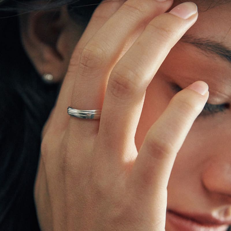 green [925 silver] Five.silver.214 / mini conto ring