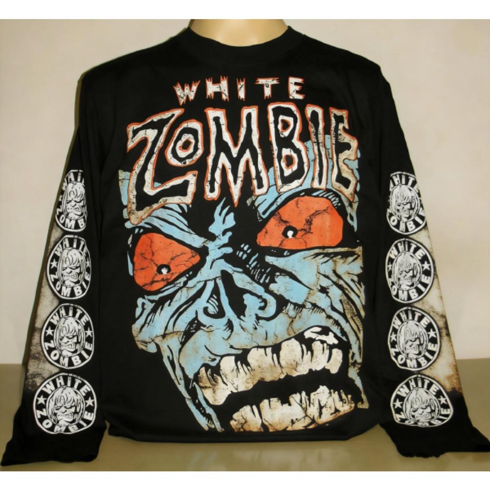 

Spring Funny Zombie Retro Print Pullover Europe America Fashion Comfortable Men s Long Sleeve T-shirt Outdoor Oversized Tees Top S