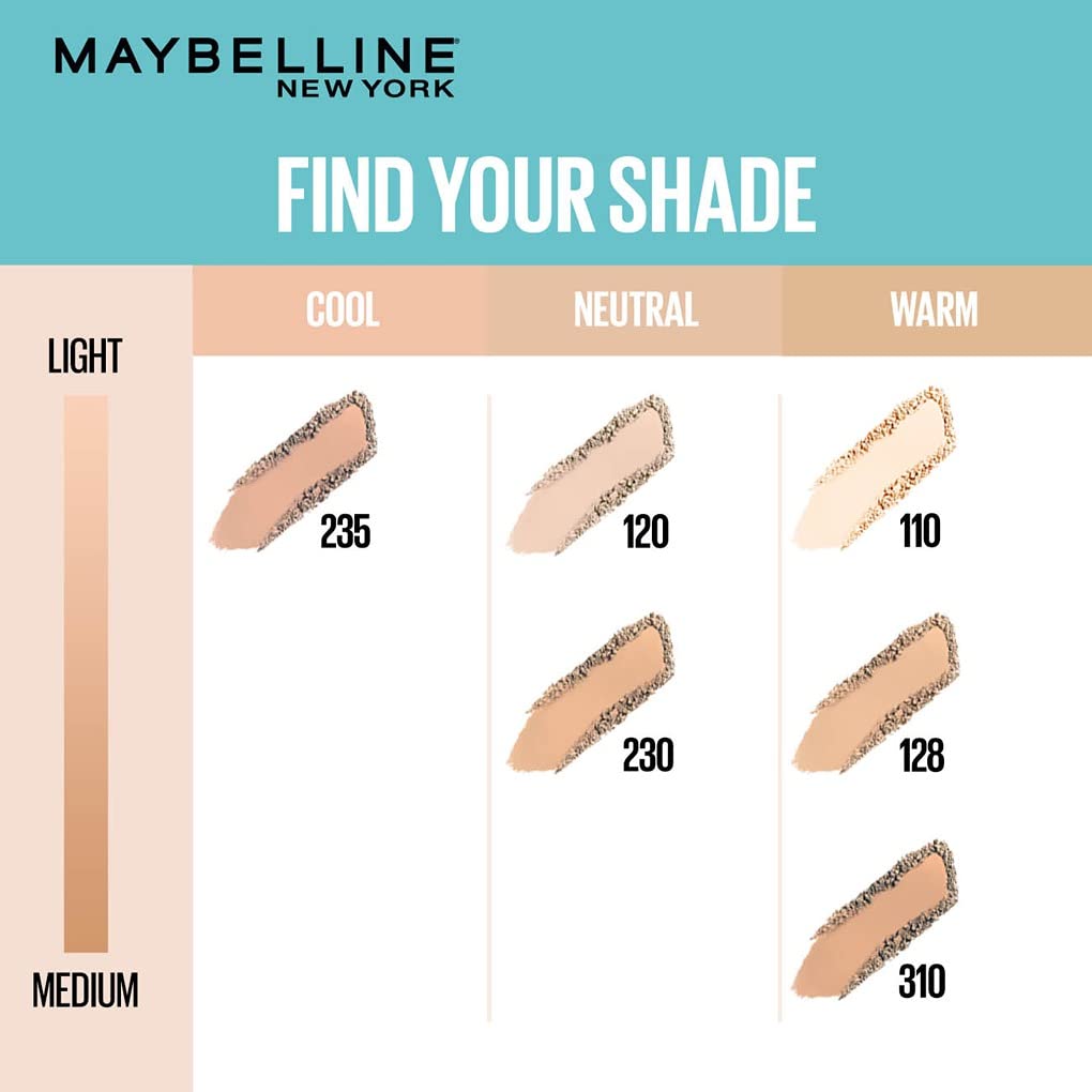 Maybelline New York Fit Me Ultimate Powder Foundation 110 Full Matte Coverage 9g With SPF44 Longlasting Oil Control Lightweight Finish