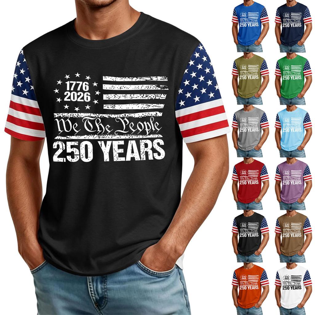 Men's Casual Round Neck Lightweight Breathable Short-Sleeve Top