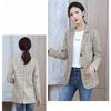Plaid Blazer Female British Casual  Suit Spring  Office Lady Single Button Blazer  Fashion Women's Suit Lattice Jacket