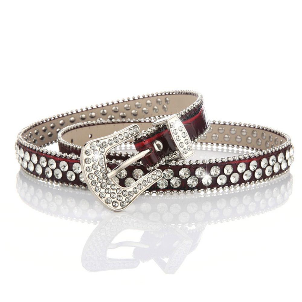 Glitter Rhinestone Belt Bling Crystal Waist Belt Fashion Waistband  Women