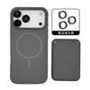 Magnetic Liquid Silicone Case for IPhone 17 Pro Max Air 16 15 14 13 12 with For Magsafe Card Bag Wallet Camera Lens Film Cover