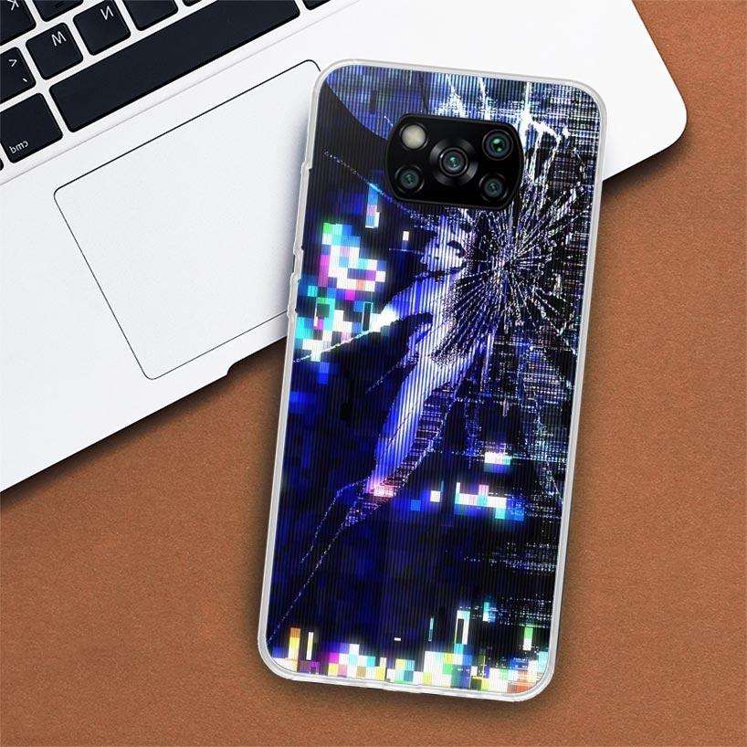 

Сломанный экран телефона чехол для Xiaomi Poco X3 Nfc X4 Gt X5 Pro M5S M4 M3 M2 F5 F4 F3 F2 F1 Mi Note 10 Fundas Shell Xiaomi Poco F2 Pro