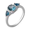 London Blue Topas Silberring 1,574 ct (2062547) 2,9 gr. 925 Proben