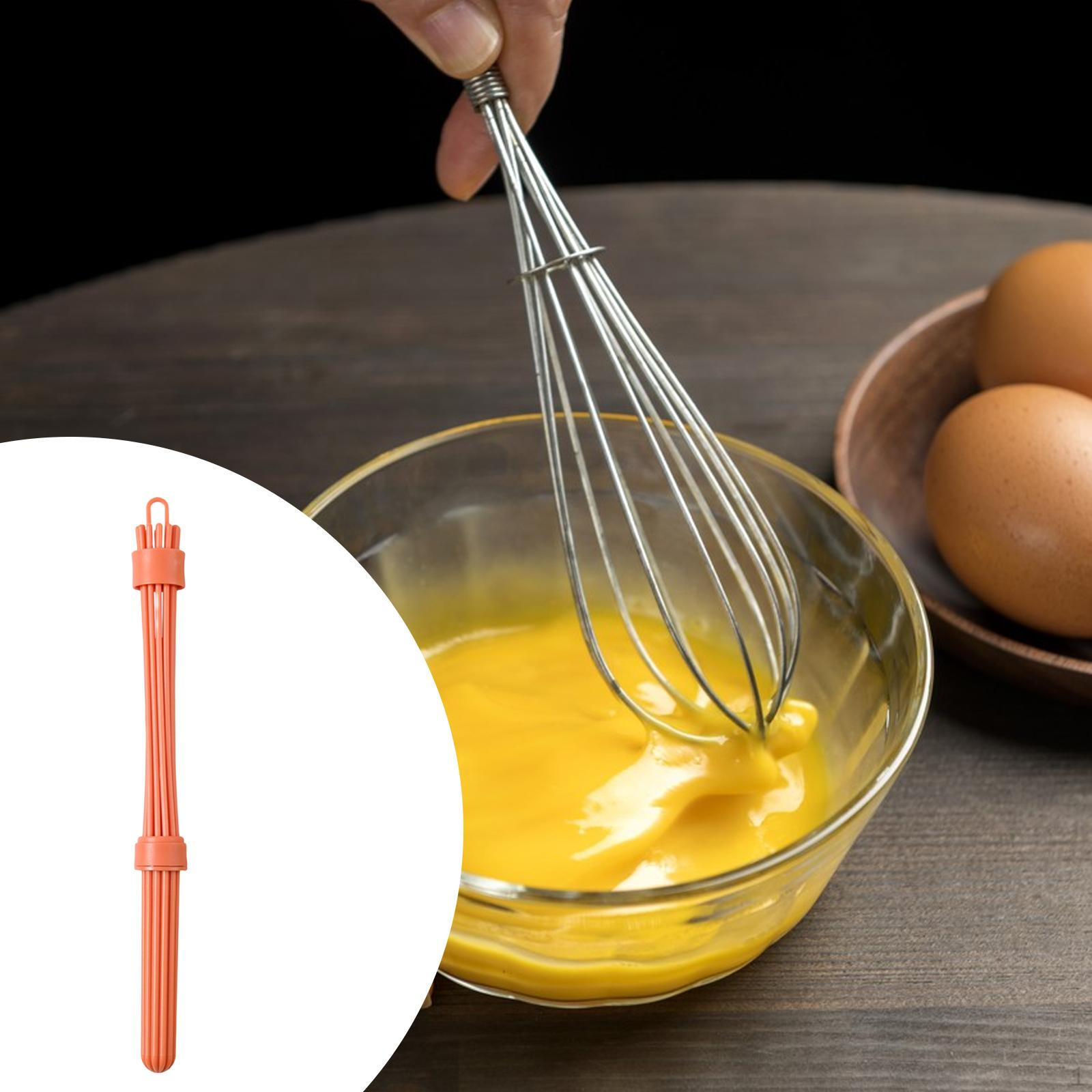 

Manual Egg Beater Cream Mixer Kitchen Gadgets Practical Frother Portable for Whipping Beating помаранчевий