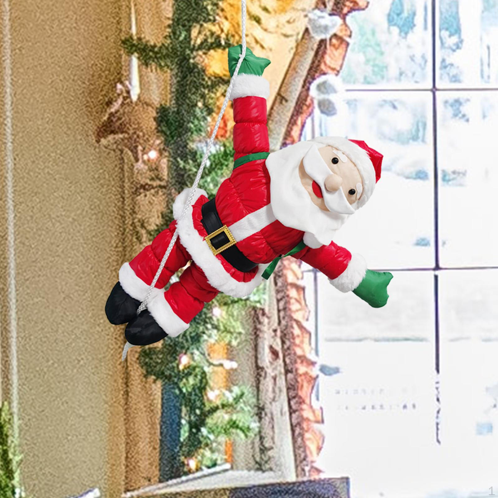 

Christmas Doll Figurine Santa Claus Figure Decorative Lightweight Hanging Ornament Toy for Windows Slant