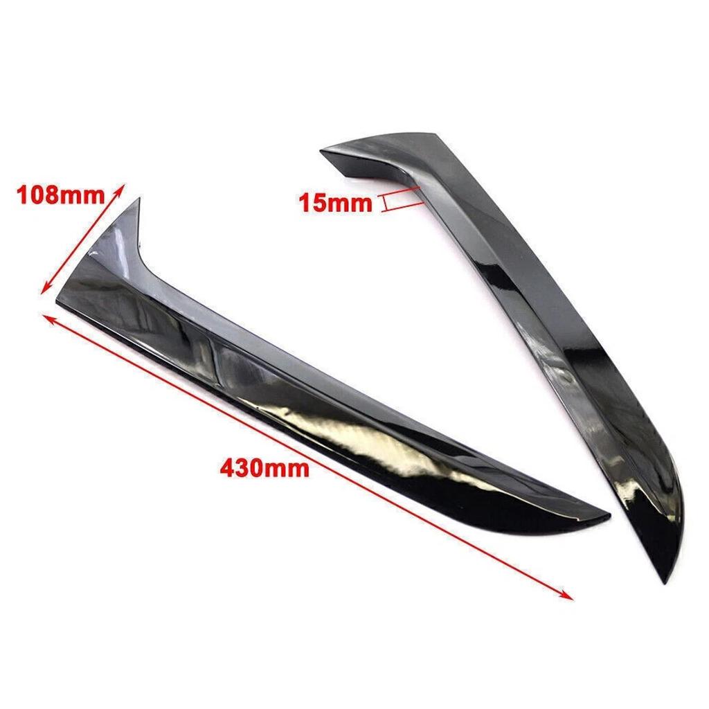 Gloss Black Pair Rear Window Side Wing Spoiler For VW Tiguan MK1 07-16