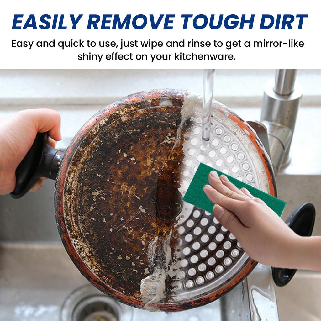 Jakehoe Stainless Steel Cleaning Paste For Kitchen Utensils And Grease Removal With 100g And Scouring Cloth