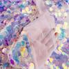 Pink Mermaid Scale Dreamy Sequins Fabric Glitter Tablecloth Wedding Stage Background Laser Iridescent Shiny Shooting Decor Party