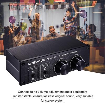 Passive Audio Volume Controller with Fully-Balanced & Single-Ended Mode XLR & RCA Interface for