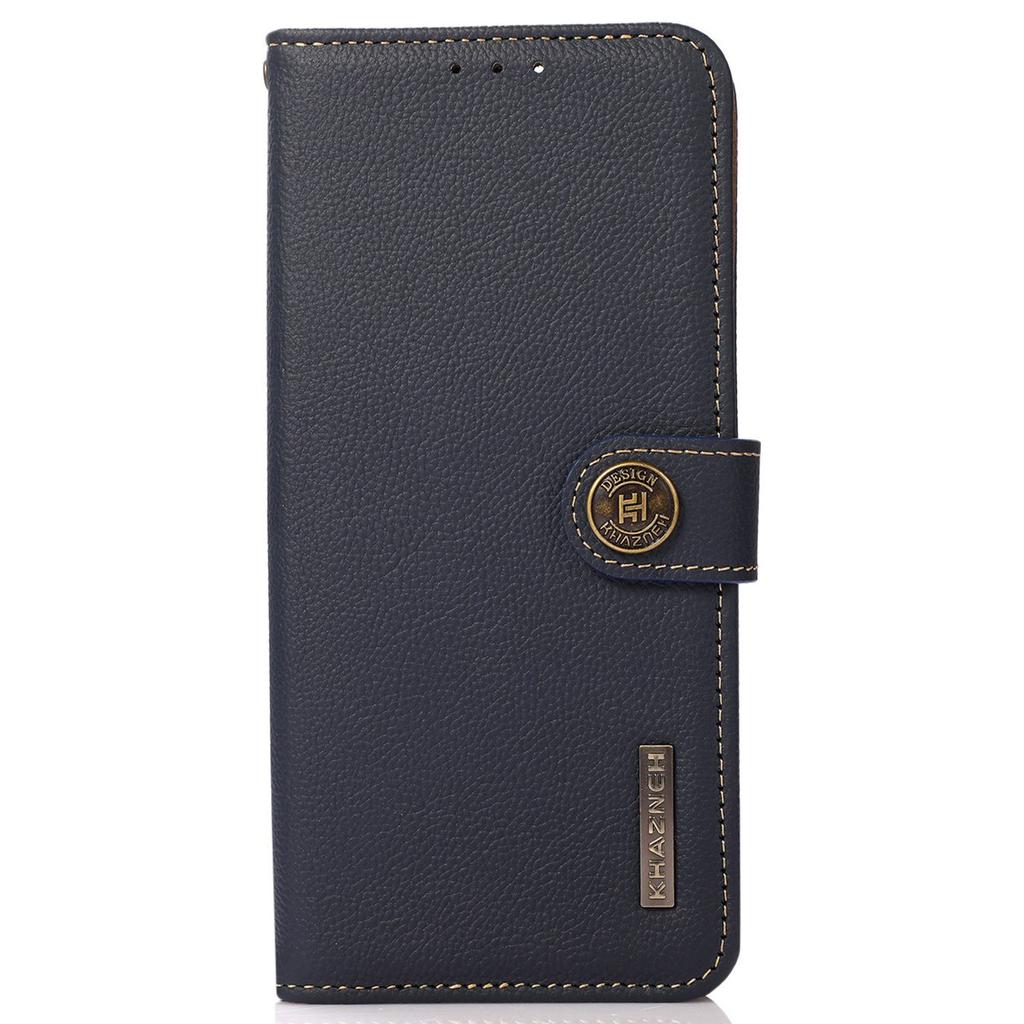 For Samsung Galaxy Xcover7 Phone Case with RFID Blocking Genuine Cow Leather Cover
