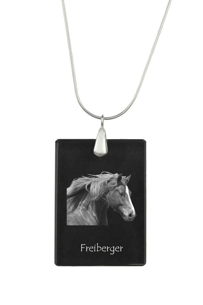 Freiberger – Crystal pendant with horse, silver necklace with photo | Art-Dog