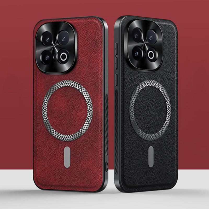 Retro Leather Magnetic Phone Cases For Vivo iQOO 13 iQOO 12 Pro 11Pro Coque Business Metal Camera Protection Shockproof Cover