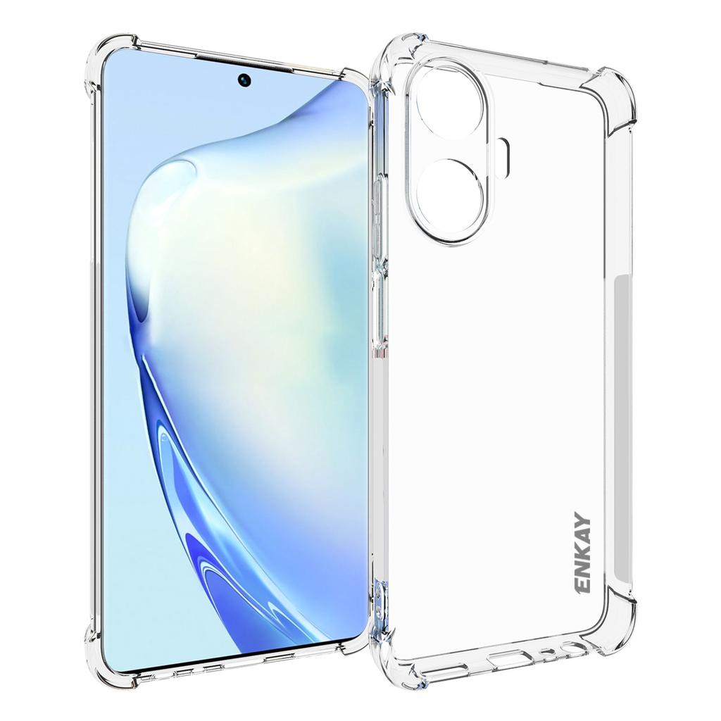 ENKAY HAT PRINCE For Realme C55 Smartphone Case Anti-slip Strip Edge Drop-proof TPU Clear Phone Cover