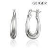 Zilveren Oversized Lijn Knoop Dikke Ring Oorbellen GISVEE152