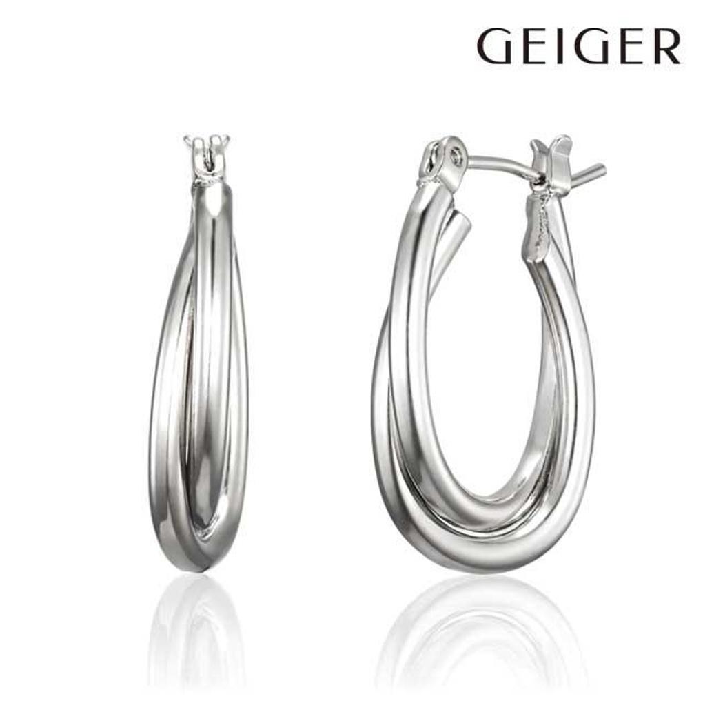 Zilveren Oversized Lijn Knoop Dikke Ring Oorbellen GISVEE152