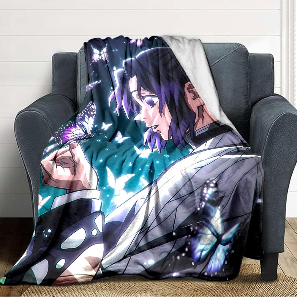 1pc Demon Slayer2 Blanket, Gift, for Men and Women, Soft Blanket, Good for Sofa Bed Couch Travel, Lightweight Flannel Blanket