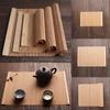 Natural Bamboo Table Mat Tea Dining Hot Insulated Table Runner Japanese Style Natural Woven Placemat Coaster Cup Pad Supplies