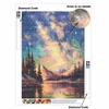 Night Sky Full Round Drill Diamond Painting Kit DIY Sparkle Art Canvas for Adults Relaxing Craft and Home Decoration Gift Idea Set