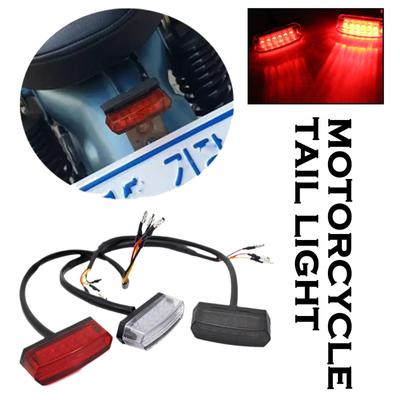 Univerzálne 12V LED zadné brzdové svetlo pre motocykel, zadné svetlo, osvetlenie ŠPZ, dekoratívne svetlo
