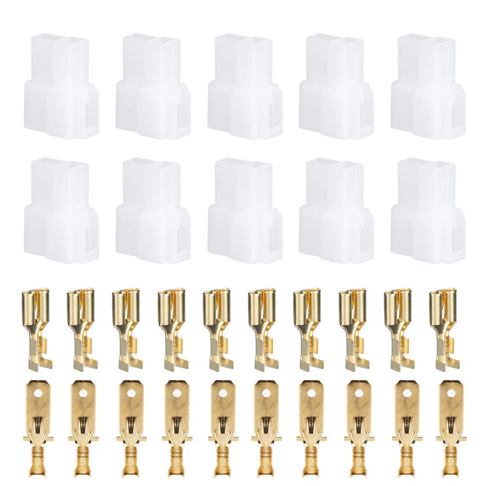 Car Wire Connector, T Type 2 Pin Power Plug Male and Female Socket and