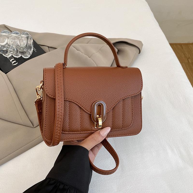 Autumn retro portable small square bag new popular texture commuter shoulder bag fashion messenger women's bag