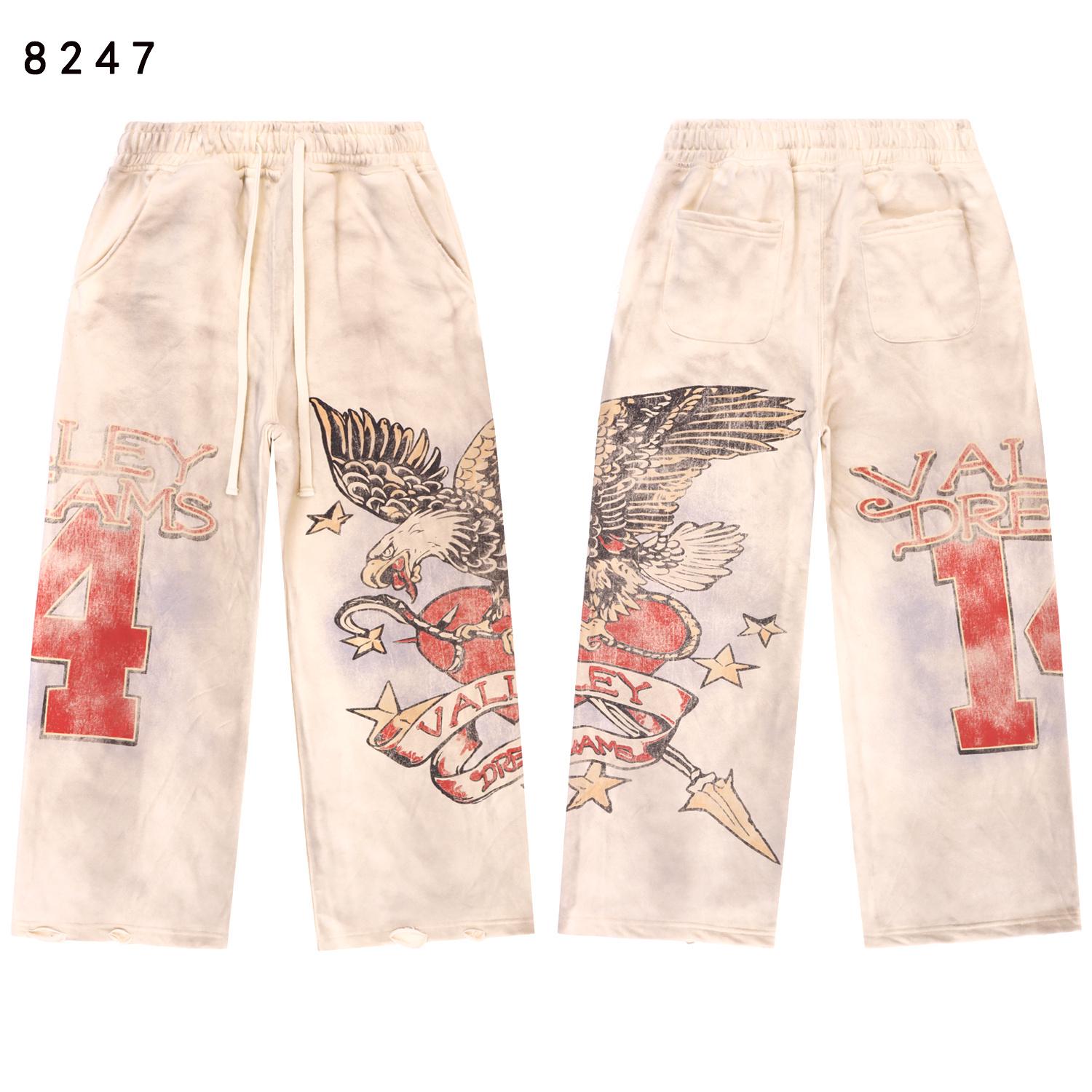 

Unisex Retro Eagle Hoodie & Sweatpants Set - Casual Loose Fit for Teens Small