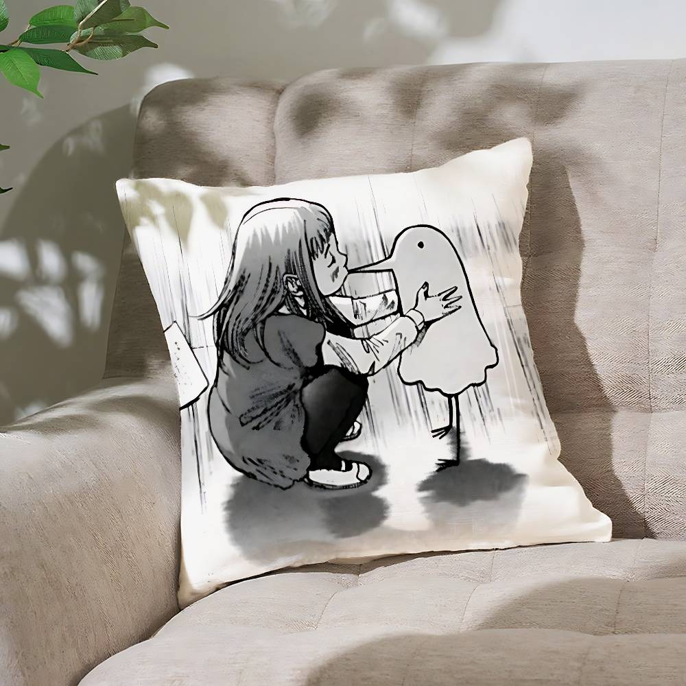 Goodnight Punpun Pillow Case Cushion Cover Soft Cute Throw Pillow Case For Car Sofa Pillowcase Polyester With Zipper