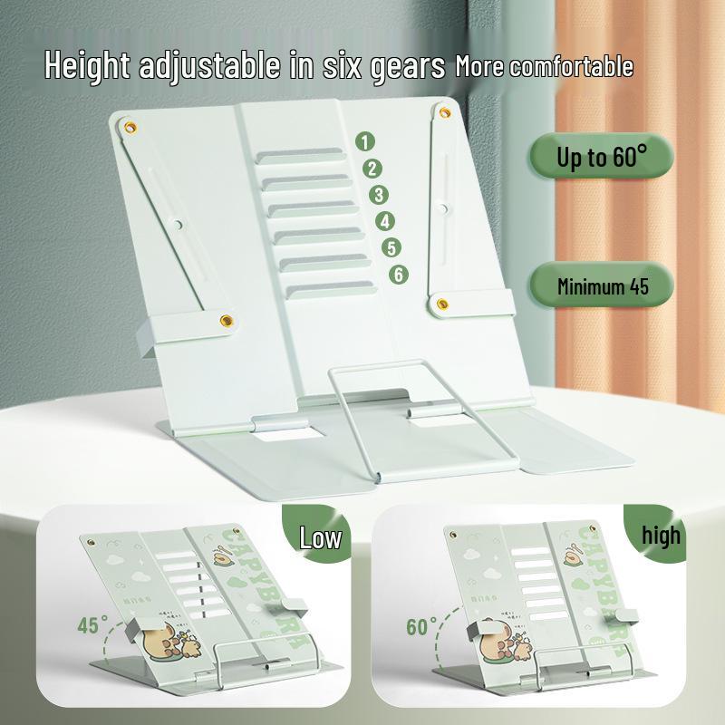 Kaba Bear Adjustable Reading Stand - Multifunctional Metal Book Holder for Students