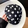 Casual Korean Style Forward Hat Polka Dot Printing Wide Brim Short Brim Berets Versatile Big Head Sun Hat Women's Spring Autumn