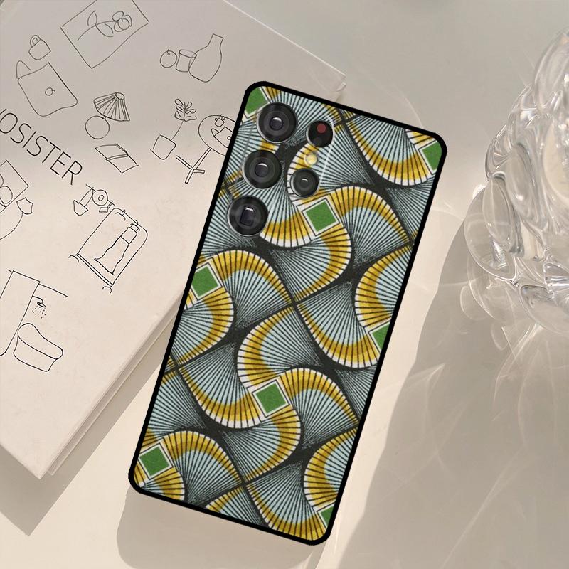 African Wax Fabric Phone Case For Samsung Galaxy S21 S22 S23 S24 S25 S26 Ultra S10 Plus S25 FE S20 FE Back Cover
