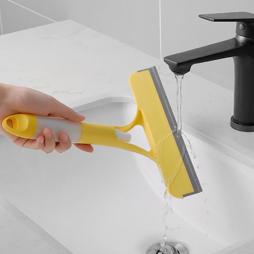 Window Wiper 3 in 1 Water Spraying Efficient Portable Glass Cleaning Squeegee for Mirror Tile