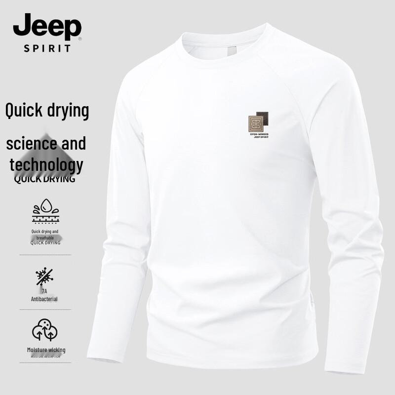 JEEP SPIRIT Men's Long Sleeve Quick Dry Sport T-Shirt