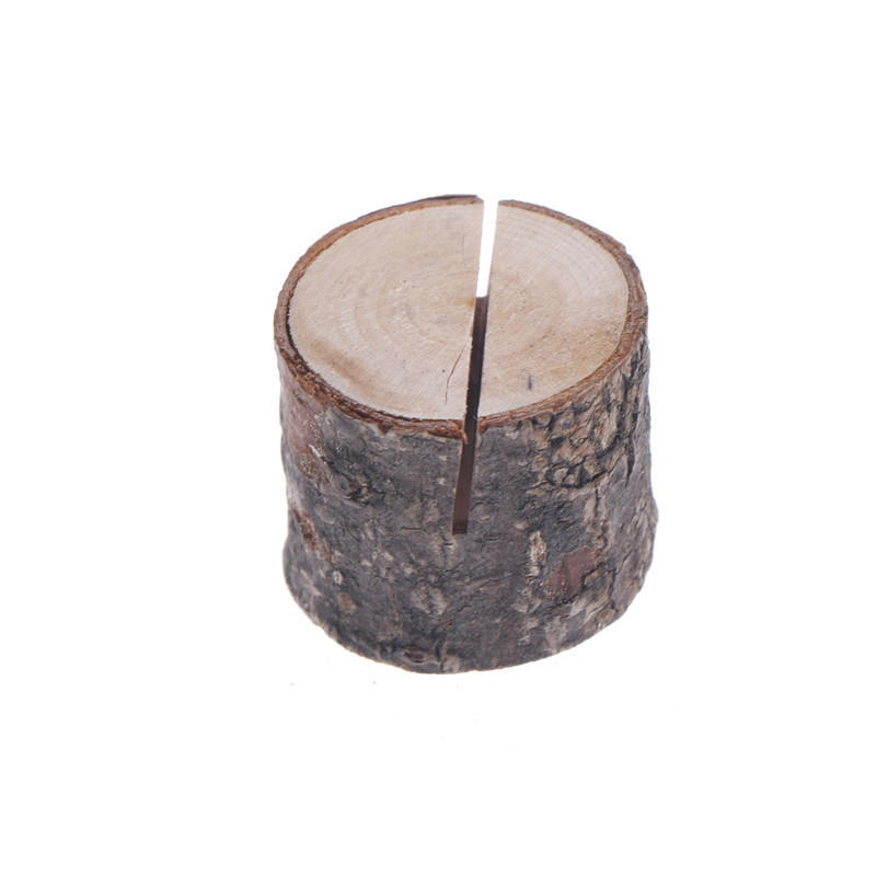 10X Wooden Party Table Number Stand Place Name Card Holder Decoration Decor