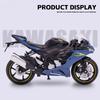 1/12 Scale Kawasaki Ninja ZX-6R Racing Cross-country Motorcycle Toy City Diecast Model Super Sport Miniature Collection Boy Kids Gift