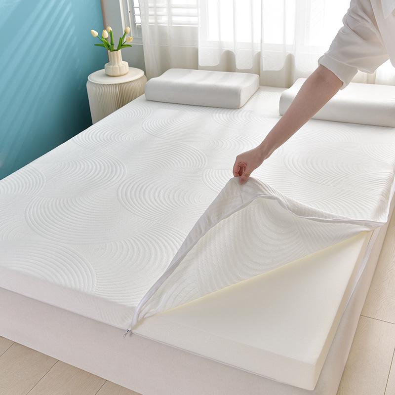 2025 Removable & Washable Memory Foam Anti-Mite Foldable Soft Mattress Pad for Hotel & B&B
