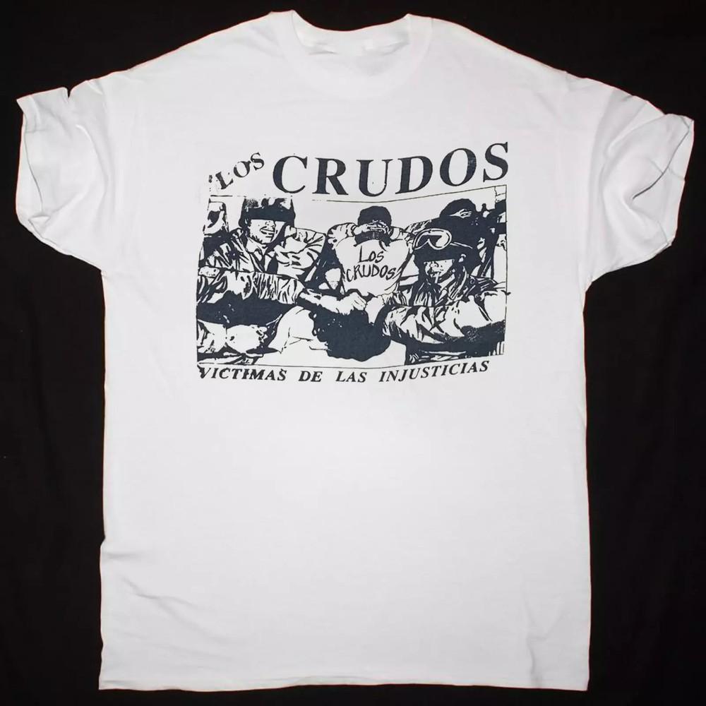 Rare Los Crudos Victimas De Las Unisex Cotton Shirt Size S-5XL White Unisex T-Shirt S