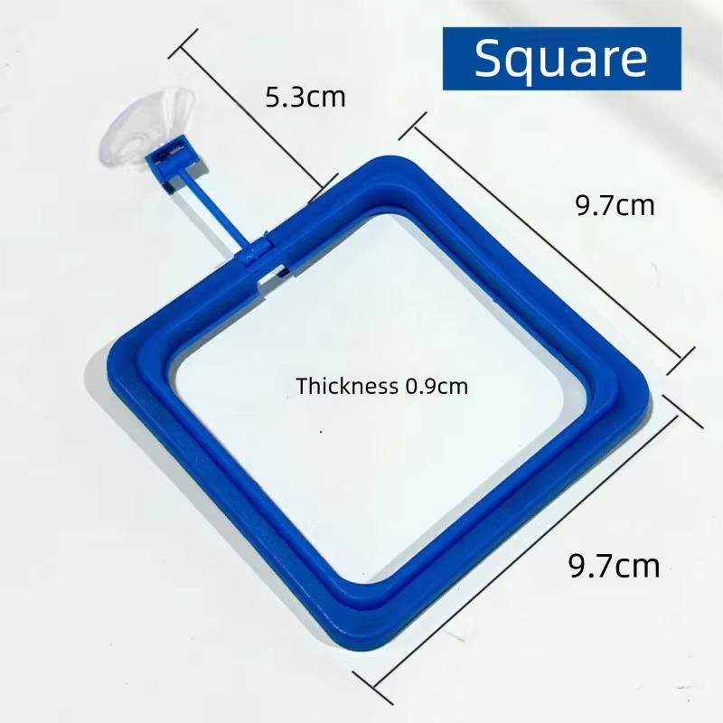 Feed Suction Cup Aquarium Feeding Ring Fish Tank Station Floating Food Tray Feeder Square Circle Accessory Fish Food Feeder