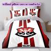 Flamengo Football Soccer Pattern Bedding,Quilt Set Quilt Cover Pillowcase Home Birthday Gift (1*duvet Cover+2*pillowcase,without Core)