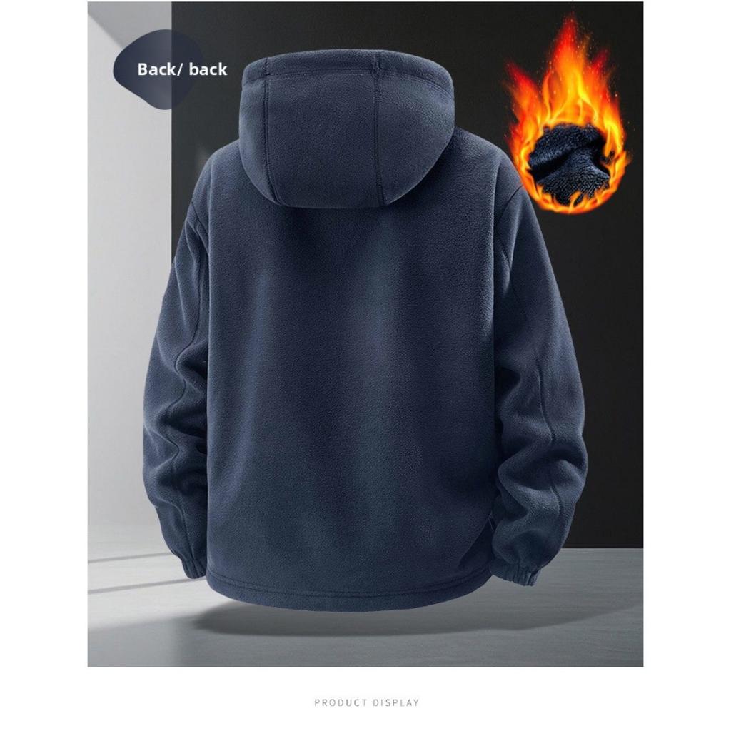 Men's Autumn and Winter Outdoor Hooded Jacket Suitable for Daily Wear  Commuting Outdoor Versatile Enhances Temperament Streetwear Travel Wear