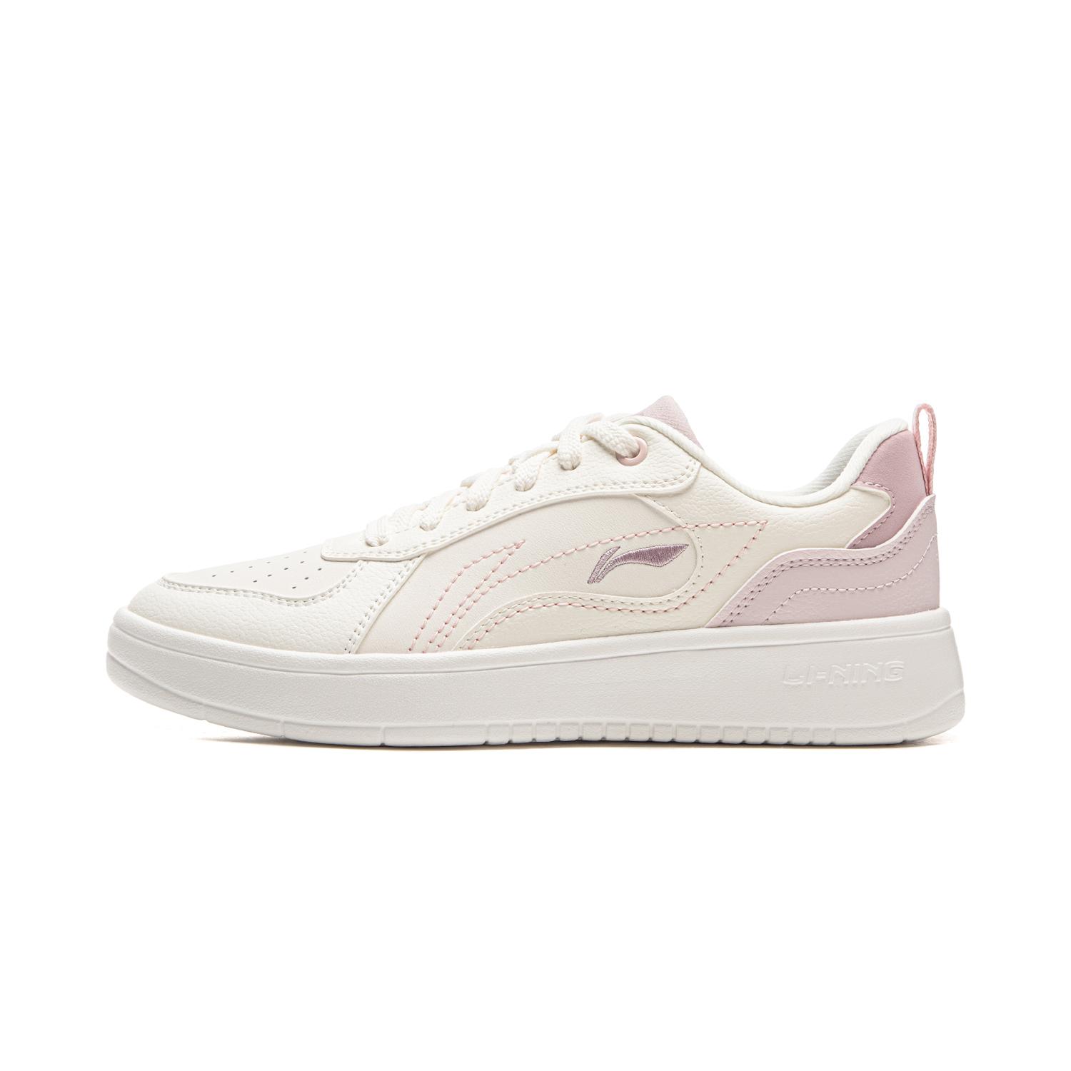 

New LiNing Spike Years Coverage Slip Resistant And Abrasion Resistant Low Top Skateboard Shoes Women s White Pink AGCV312-2 39