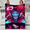 Animation H-HazbinHotel Throw Flannel Blanket Perfect for Sofa Office Bed Travel Sleep Read Relax Camping four season use