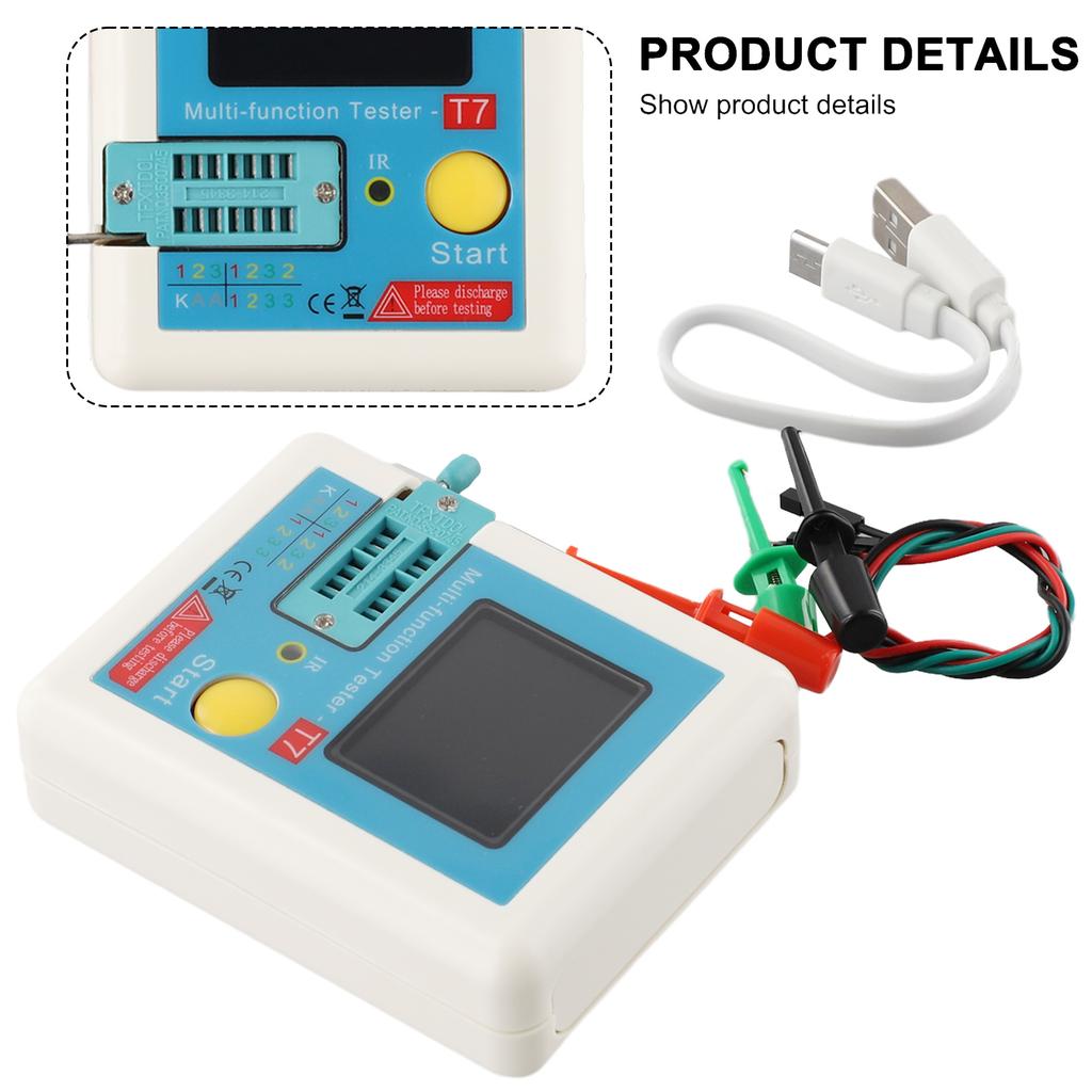 LCRT7 Multimeter with 35 inch TFT Display for Testing Transistors NPN PNP MOSFET LCR ESR and Circuit Components