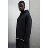 H M Ribbed Hoodie Loose Fit Black