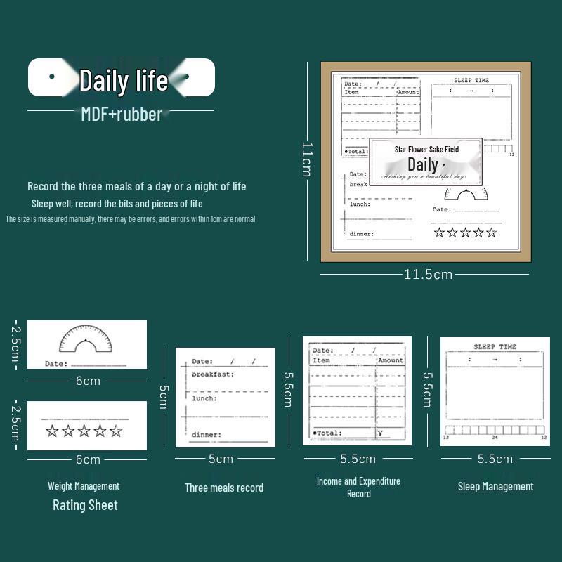 Time Management Planner: Weekly & Daily Calendar, Date Timeline, Check-in, TODO List, Monthly Stamp