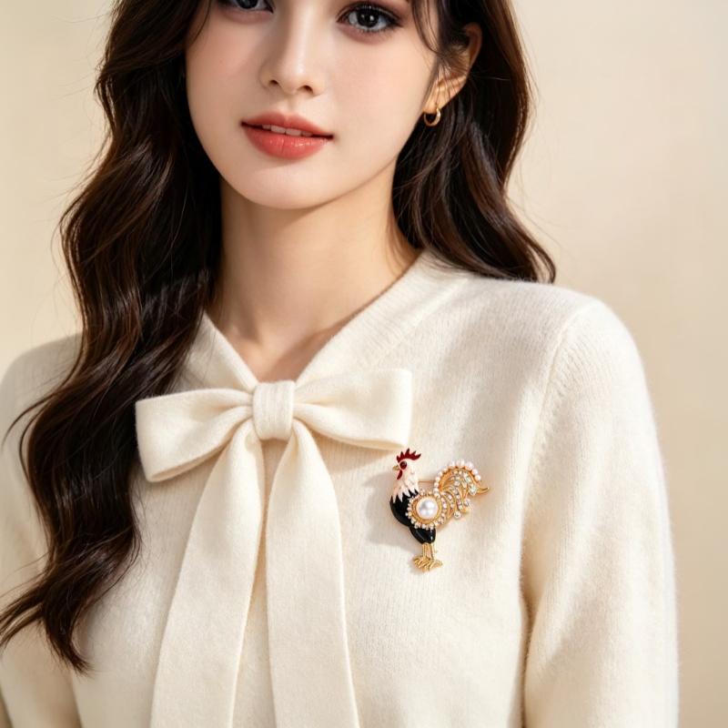 New Rooster Brooch, Personalized Unique Statement Brooch, Exquisite Fashionable Accessory For Men And Women, Stylish Gift